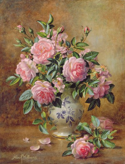 A Medley of Pink Roses by Albert Williams